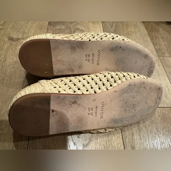 Vince Women's Beige Woven Flats - Picture 5 of 5